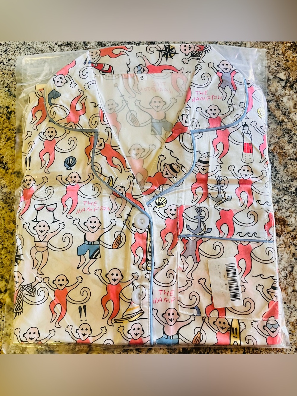 Soft Cute Kids Monkey Print Pajama Set